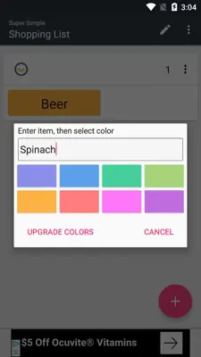 Super Simple Shopping List android App screenshot 3